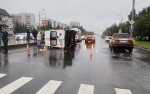 В Тобольске машина скорой помощи с пациентом попала в ДТП и перевернулась