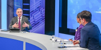 Прямая линия 2024 года | Фото из телеграм-канала Александра Моора - Tumentoday.Ru