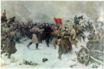 Соединение советский войск у Калача-на-Дону, замкнувшее кольцо окружения под Сталинградом